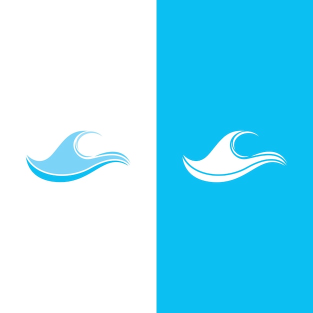 Diseño de ilustración de vector de playa de onda