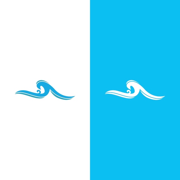 Diseño de ilustración de vector de playa de onda