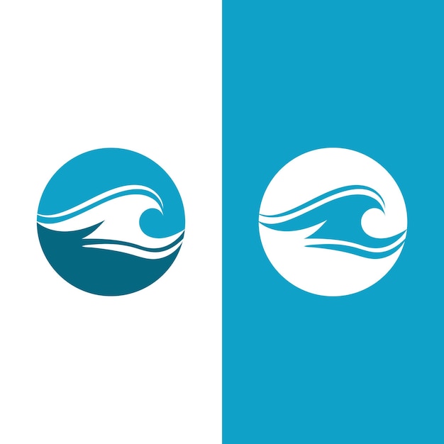Diseño de ilustración de vector de playa de onda