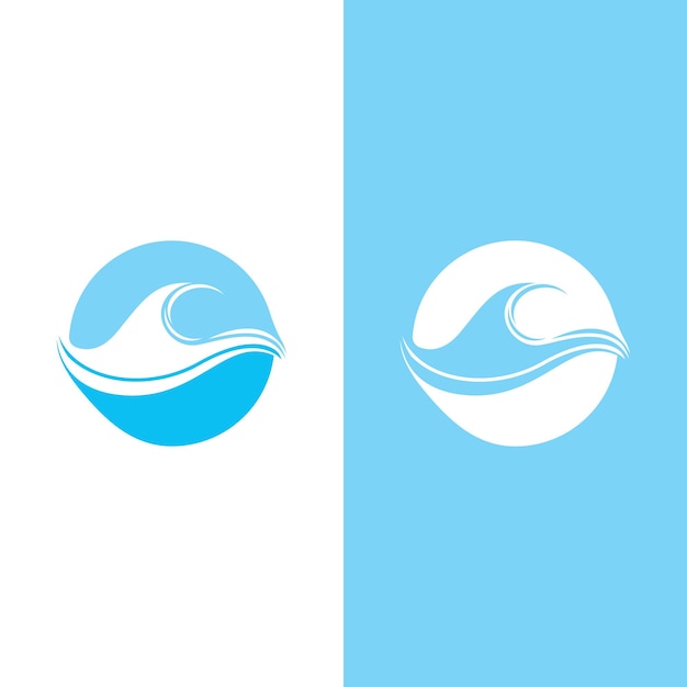 Diseño de ilustración de vector de playa de onda