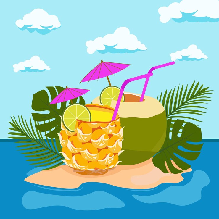diseño de ilustración de vector de playa de verano