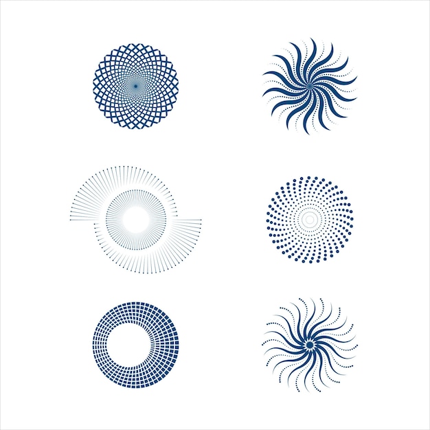 Diseño de ilustración de vector de puntos de círculo de semitono