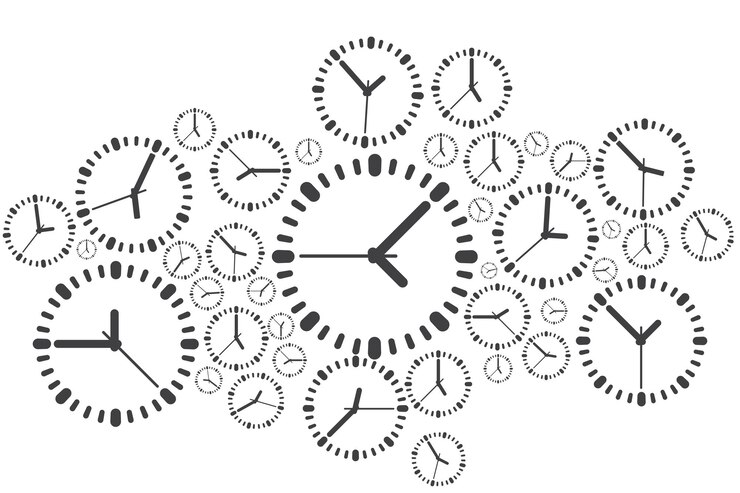 Vector diseño de ilustración de vector de reloj de tiempo