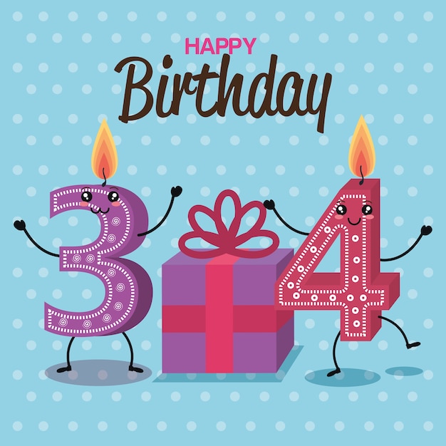 diseño de ilustración de vector de tarjeta de celebración de feliz cumpleaños