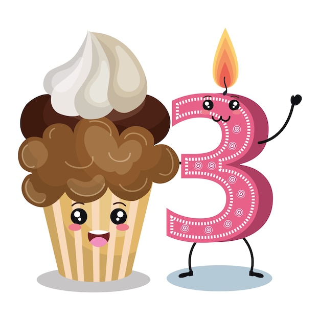 diseño de ilustración de vector de tarjeta de celebración de feliz cumpleaños