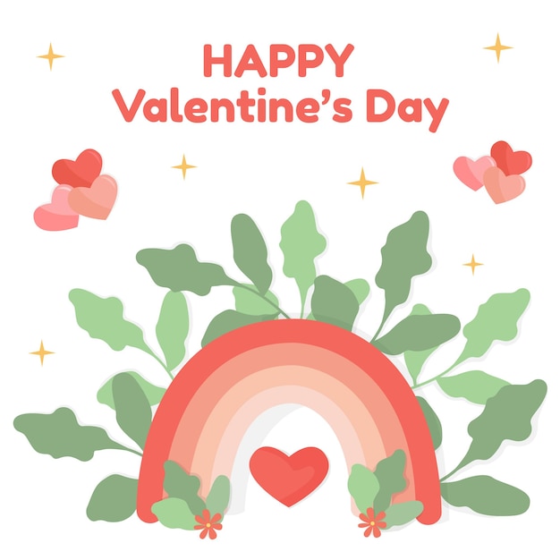 Diseño de ilustración de vector de tarjeta de felicitación de san valentín