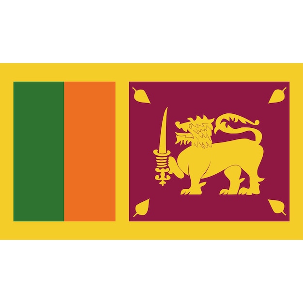 Vector diseño de ilustración vectorial de la bandera de sri lanka