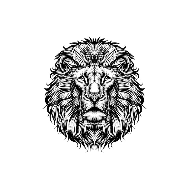 diseño de ilustración vectorial de la cabeza de león