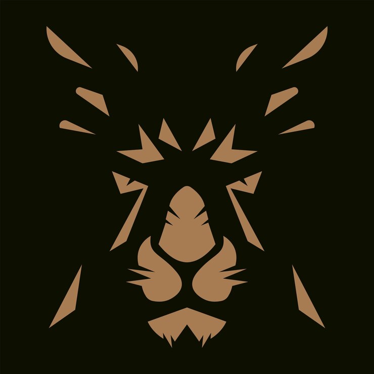 Vector diseño de ilustración vectorial de la cabeza de león