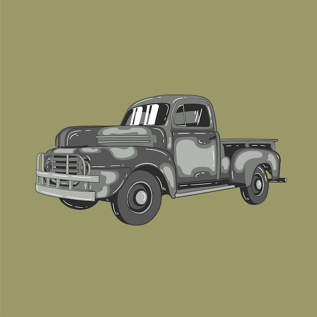Diseño de ilustración vectorial de un coche de época 18