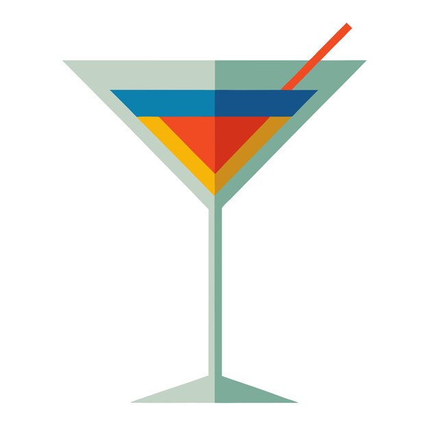 diseño de ilustración vectorial de cócteles gafas vectoriales de cóctels silueta delineado bebida