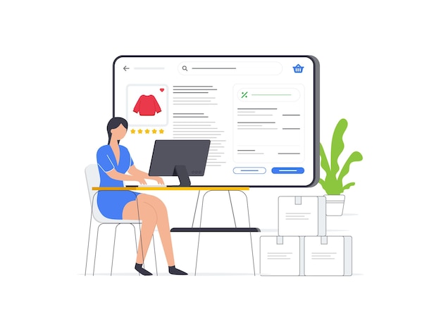 Diseño de ilustración vectorial de estilo plano del proceso de pedido de dropshippers Representación visual simplificada del modelo de negocio de dropship