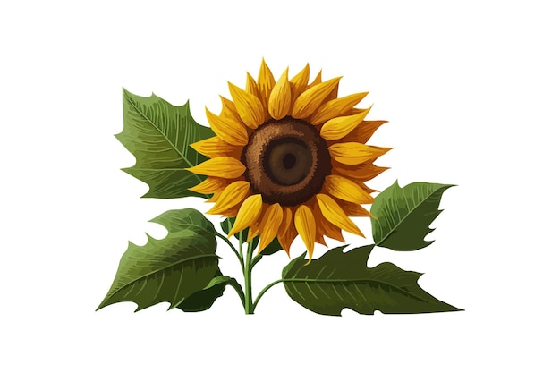 Diseño de ilustración vectorial de girasol