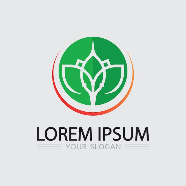 Diseño de ilustración vectorial del icono del árbol Silueta vectorial de un árbol plantillas del logotipo del árbol y las raíces Ilustración de diseño del árbol de la vida