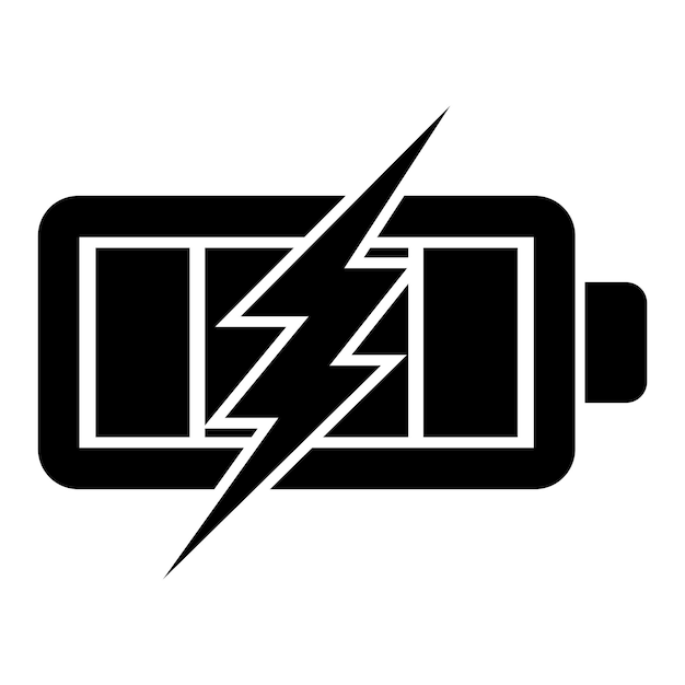 Diseño de ilustración vectorial del icono de la batería