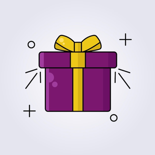 diseño de ilustración vectorial del icono de la caja de regalos