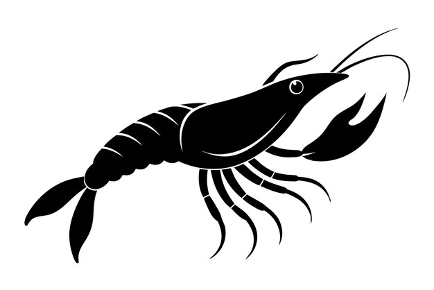 Diseño de la ilustración vectorial del icono del camarón