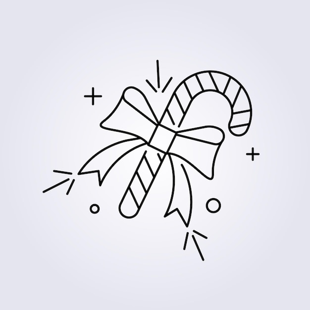 diseño de ilustración vectorial del icono de caramelo de Navidad