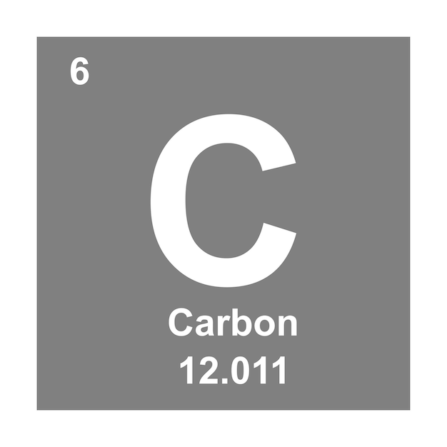 Diseño de ilustración vectorial de icono de carbono