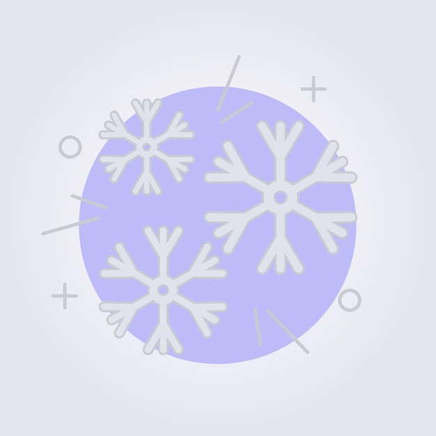 diseño de ilustración vectorial del icono de copo de nieve