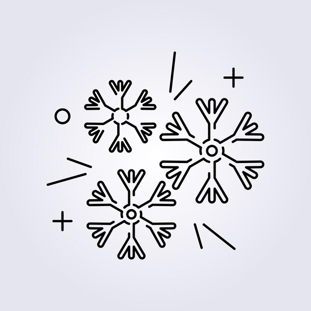 diseño de ilustración vectorial del icono de copo de nieve