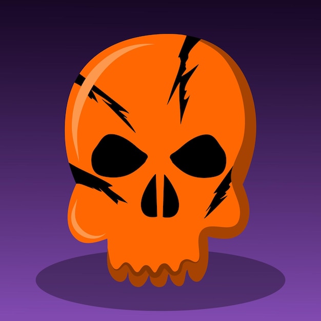 diseño de ilustración vectorial del icono del cráneo de halloween