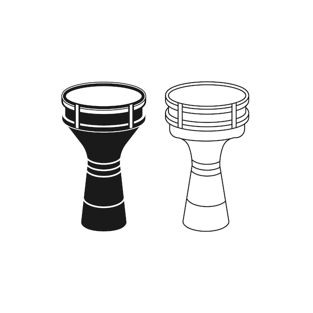 Vector diseño de ilustración vectorial del icono de darbuka