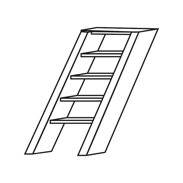 diseño de ilustración vectorial del icono de la escalera