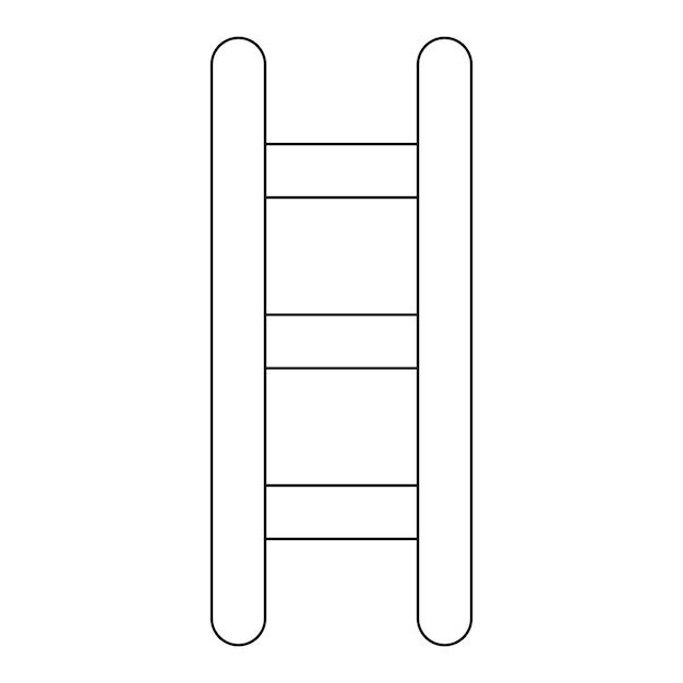 diseño de ilustración vectorial del icono de la escalera
