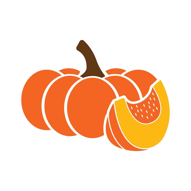 diseño de ilustración vectorial del icono de la fruta de calabaza