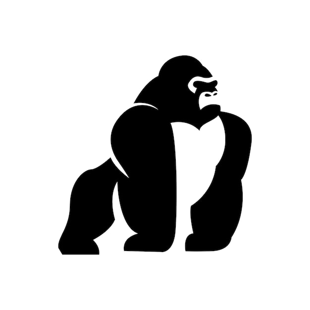 Diseño de ilustración vectorial del icono del gorila