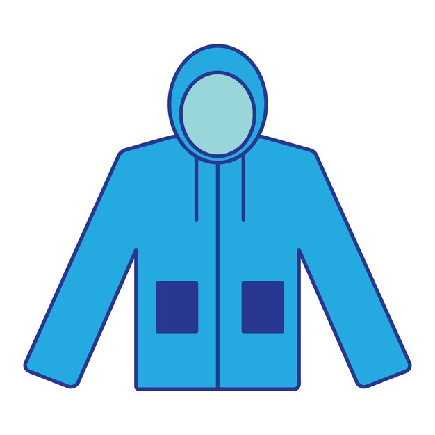 diseño de ilustración vectorial del icono del impermeable.