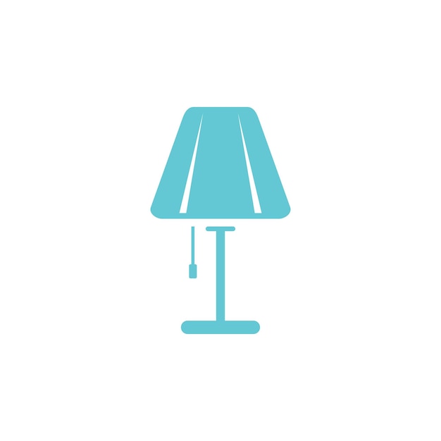Diseño de ilustración vectorial del icono de la lámpara de escritorio interior