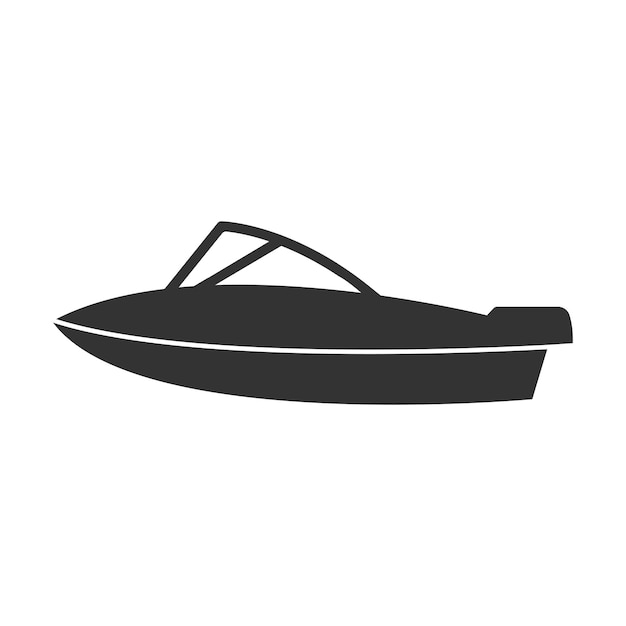 diseño de ilustración vectorial del icono de la lancha rápida