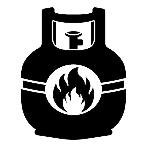 Diseño de ilustración vectorial del icono del logotipo de la botella de gas