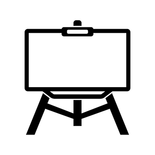 Diseño de ilustración vectorial del icono del logotipo del símbolo de la pizarra