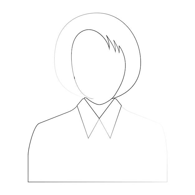 diseño de ilustración vectorial del icono de la mitad del cuerpo