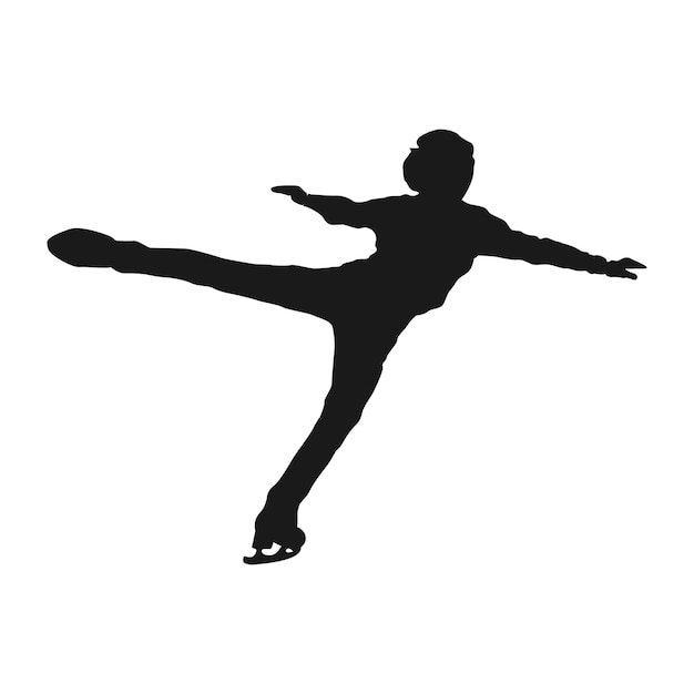 diseño de ilustración vectorial de icono de patinaje artístico