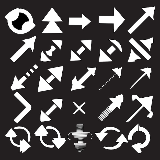 Diseño de la ilustración vectorial del icono del patrón de flecha