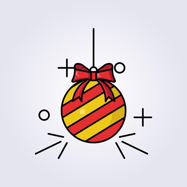 diseño de ilustración vectorial del icono de la pelota de Navidad