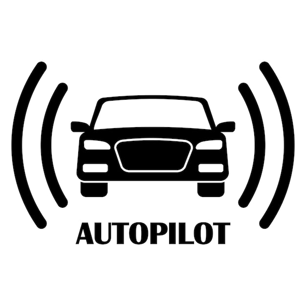 Diseño de ilustración vectorial del icono del piloto automático