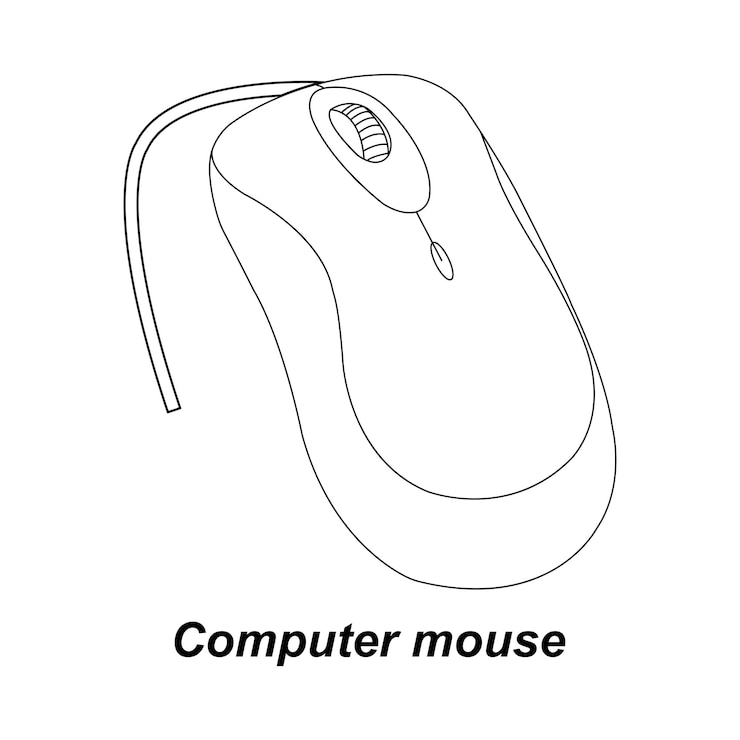 Vector diseño de ilustración vectorial del icono del ratón de la computadora