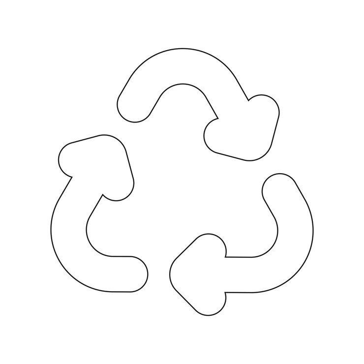 Vector diseño de ilustración vectorial del icono de reciclaje