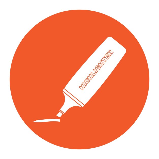 Diseño de la ilustración vectorial del icono de resaltador