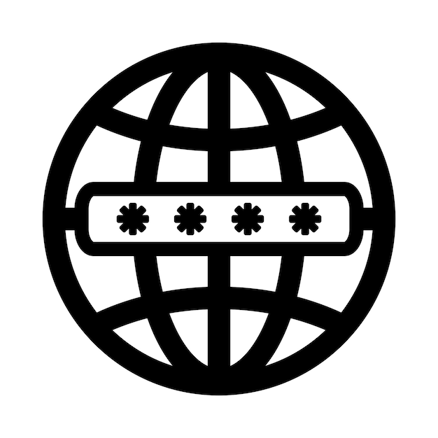 Diseño de ilustración vectorial del icono de seguridad de la red
