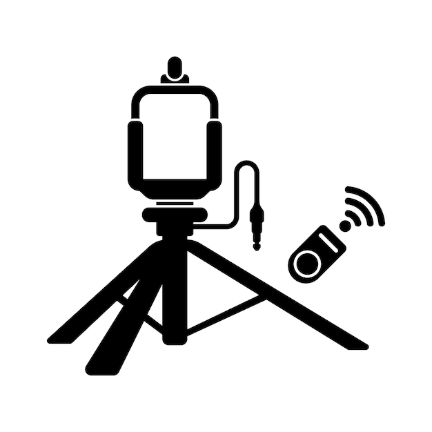 Diseño de la ilustración vectorial del icono del símbolo del logotipo del selfi