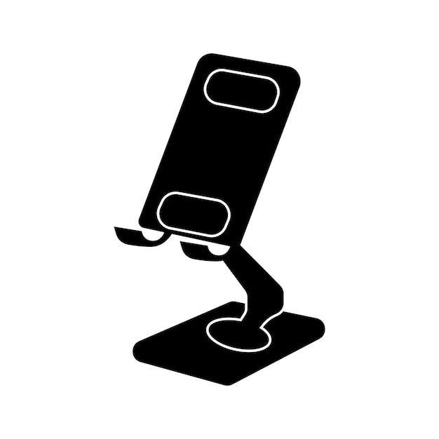 Diseño de ilustración vectorial del icono del soporte del teléfono móvil