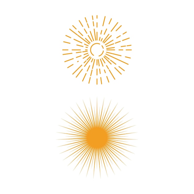 diseño de ilustración vectorial del icono de sunburst
