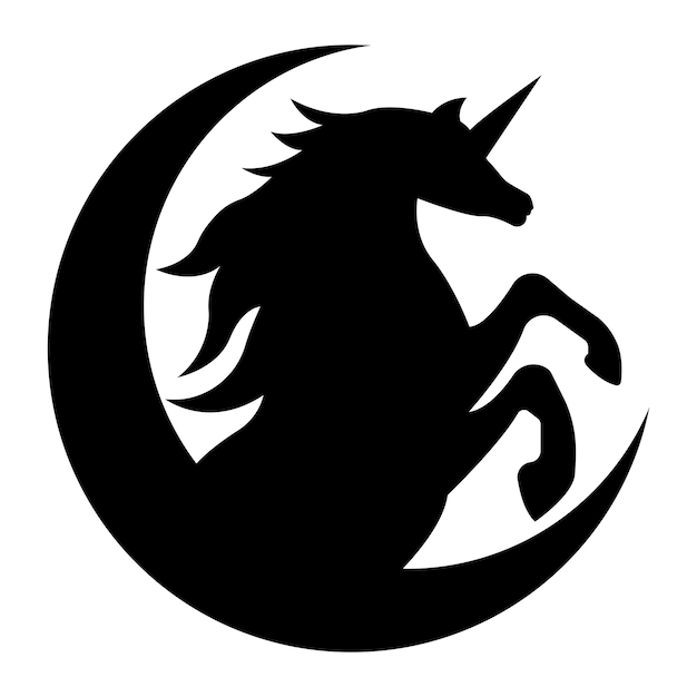 Diseño de ilustración vectorial del icono del unicornio