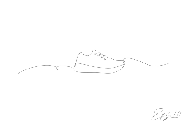 diseño de ilustración vectorial de línea continua de un zapato